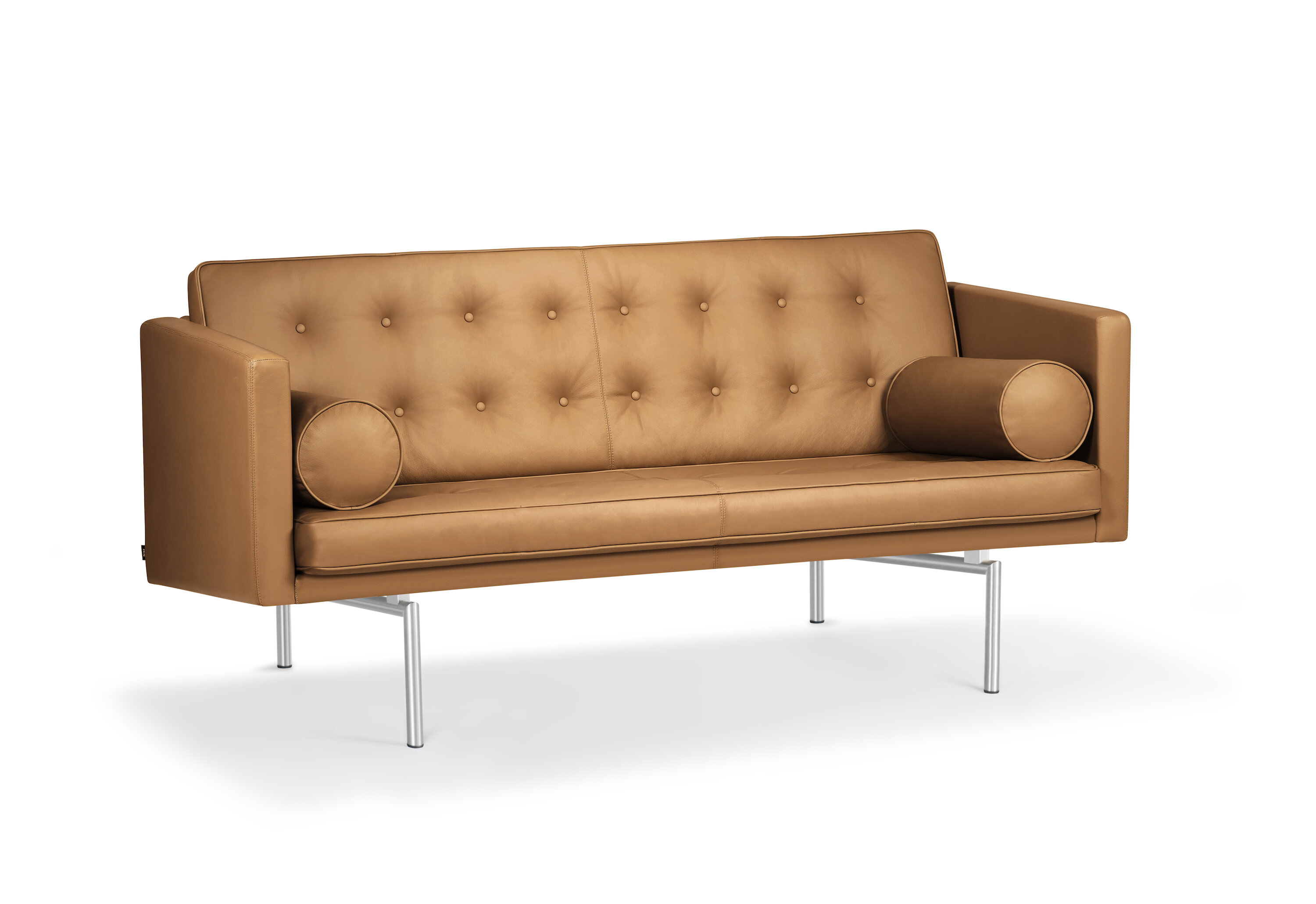 Ritzy 2 Seater Chrome Naturale Camel